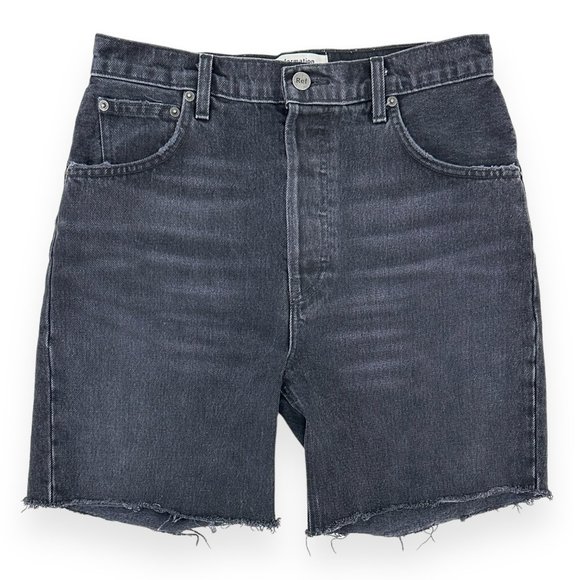 Reformation Jeans Allie Jean Short - Washed Black Denim Shorts sz 27 - Picture 1 of 9
